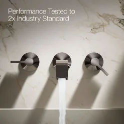 Wall-mount bathroom sink faucet spout with Ribbon design, 1.2 gpm
