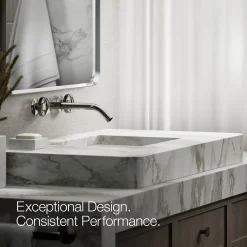 Wall-mount bathroom sink faucet Industrial handle trim