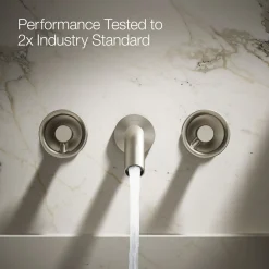 Wall-mount bathroom sink faucet Industrial handle trim