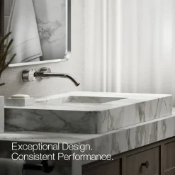 Wall-mount bathroom sink faucet Oyl handle trim