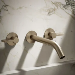 Wall-mount bathroom sink faucet Lever handle trim