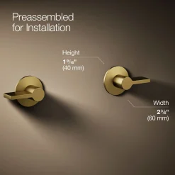 Wall-mount bathroom sink faucet Lever handle trim