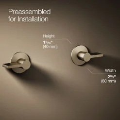 Wall-mount bathroom sink faucet Lever handle trim