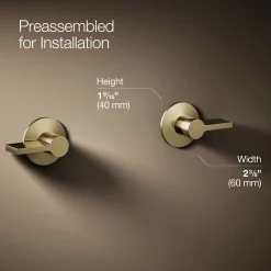 Wall-mount bathroom sink faucet Lever handle trim
