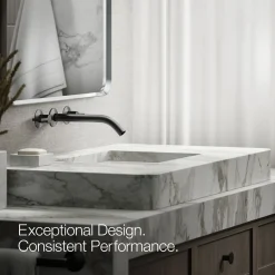 Wall-mount bathroom sink faucet Lever handle trim