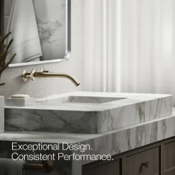 Wall-mount bathroom sink faucet Lever handle trim