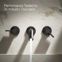 Wall-mount bathroom sink faucet Lever handle trim