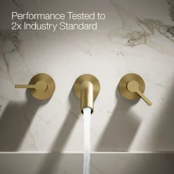 Wall-mount bathroom sink faucet Lever handle trim