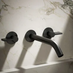 Wall-mount bathroom sink faucet Lever handle trim