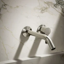 Wall-mount bathroom sink faucet handle