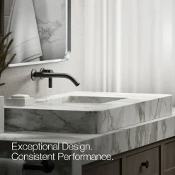 Wall-mount bathroom sink faucet handle