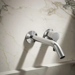 Wall-mount bathroom sink faucet handle