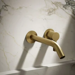 Wall-mount bathroom sink faucet handle
