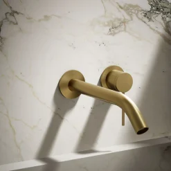 Wall-mount bathroom sink faucet handle