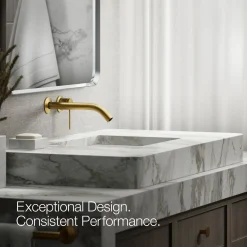 Wall-mount bathroom sink faucet handle