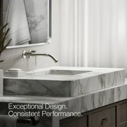 Wall-mount bathroom sink faucet handle
