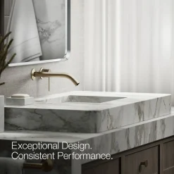 Wall-mount bathroom sink faucet handle