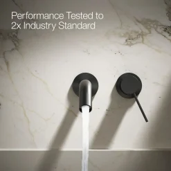 Wall-mount bathroom sink faucet handle