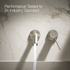 Wall-mount bathroom sink faucet handle