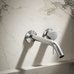 Wall-mount bathroom sink faucet handle