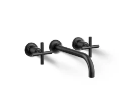 Wall-mount bathroom sink faucet trim with Cross handles, 1.2 gpm