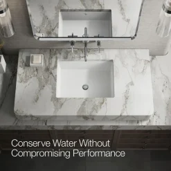 Wall-mount bathroom sink faucet trim with Cross handles, 1.2 gpm