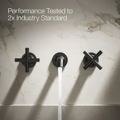 Wall-mount bathroom sink faucet trim with Cross handles, 1.2 gpm