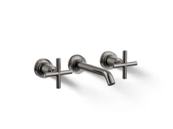 Wall-mount bathroom sink faucet trim with Cross handles, 1.2 gpm