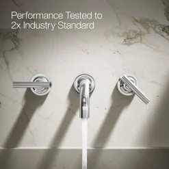 Wall-mount bathroom sink faucet trim with Lever handles, 1.2 gpm