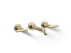 Wall-mount bathroom sink faucet trim with Lever handles, 1.2 gpm