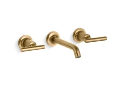 Wall-mount bathroom sink faucet trim with Lever handles, 1.2 gpm