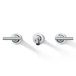 Wall-mount bathroom sink faucet trim with Lever handles, 1.2 gpm