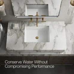 Wall-mount bathroom sink faucet trim with Lever handles, 1.2 gpm