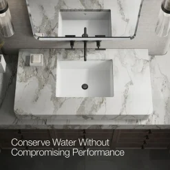 Wall-mount bathroom sink faucet trim with Lever handles, 1.2 gpm