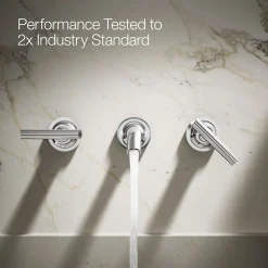 Wall-mount bathroom sink faucet trim with Lever handles, 1.2 gpm