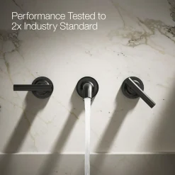 Wall-mount bathroom sink faucet trim with Lever handles, 1.2 gpm