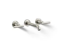 Wall-mount bathroom sink faucet trim with Lever handles, 1.2 gpm