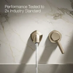 Wall-mount bathroom sink faucet spout with Straight design, 1.2 gpm
