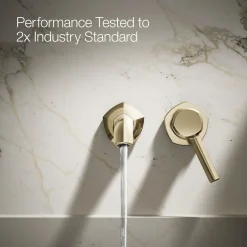 Wall-mount bathroom sink faucet spout with Straight design, 1.2 gpm