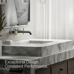 Wall-mount bathroom sink faucet Cross handle trim, 1.2 gpm