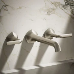 Wall-mount bathroom sink faucet Lever handle trim, 1.2 gpm