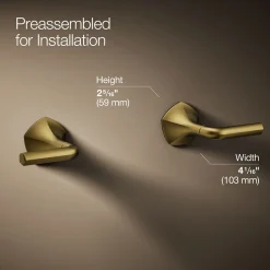 Wall-mount bathroom sink faucet Lever handle trim, 1.2 gpm