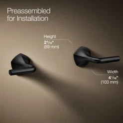 Wall-mount bathroom sink faucet Lever handle trim, 1.2 gpm