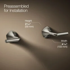 Wall-mount bathroom sink faucet Lever handle trim, 1.2 gpm