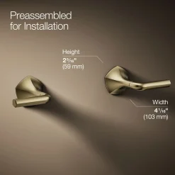 Wall-mount bathroom sink faucet Lever handle trim, 1.2 gpm