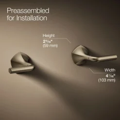Wall-mount bathroom sink faucet Lever handle trim, 1.2 gpm