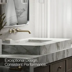 Wall-mount bathroom sink faucet Lever handle trim, 1.2 gpm