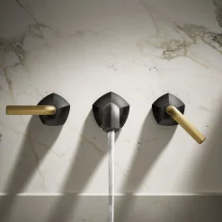 Wall-mount bathroom sink faucet Lever handle trim, 1.2 gpm