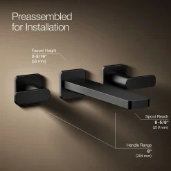 Wall-mount bathroom sink faucet trim, 1.2 gpm