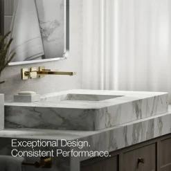Wall-mount bathroom sink faucet trim, 1.2 gpm